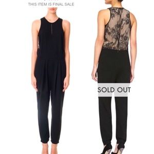 TIBI •2• Alden Black Lace Back Jumpsuit